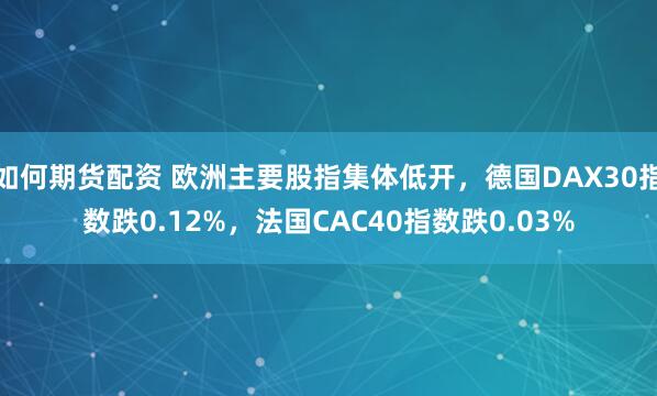 如何期货配资 欧洲主要股指集体低开，德国DAX30指数跌0.12%，法国CAC40指数跌0.03%